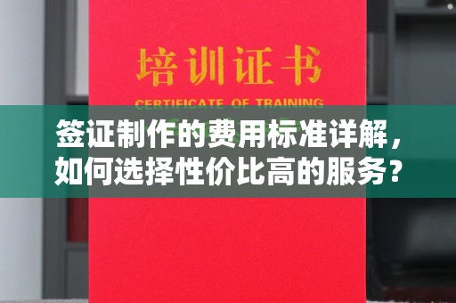 新抚签证制作的费用标准详解，如何选择性价比高的服务？